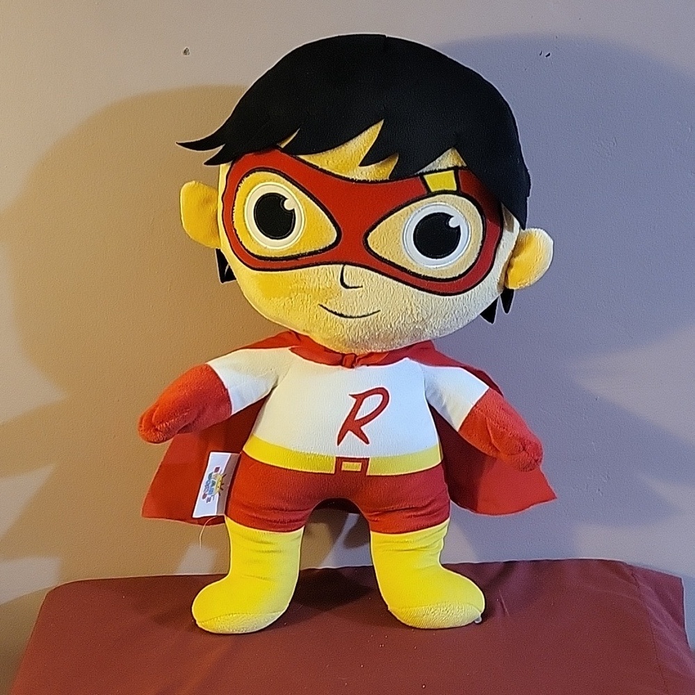 18" Ryan's World Plush Pillow Buddy Red Titan Boy Super Hero Stuffed Toy Gift